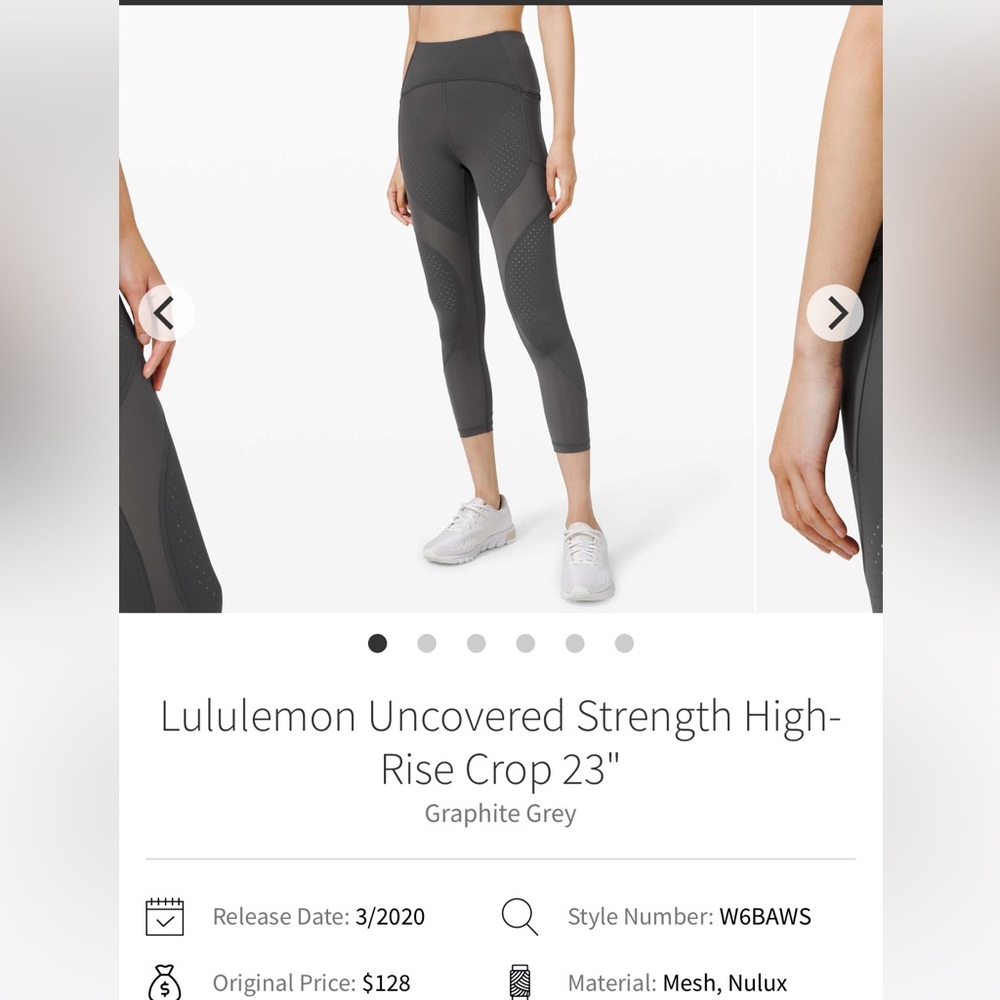 Lululemon Uncovered Strength High-Rise Crop Leggings